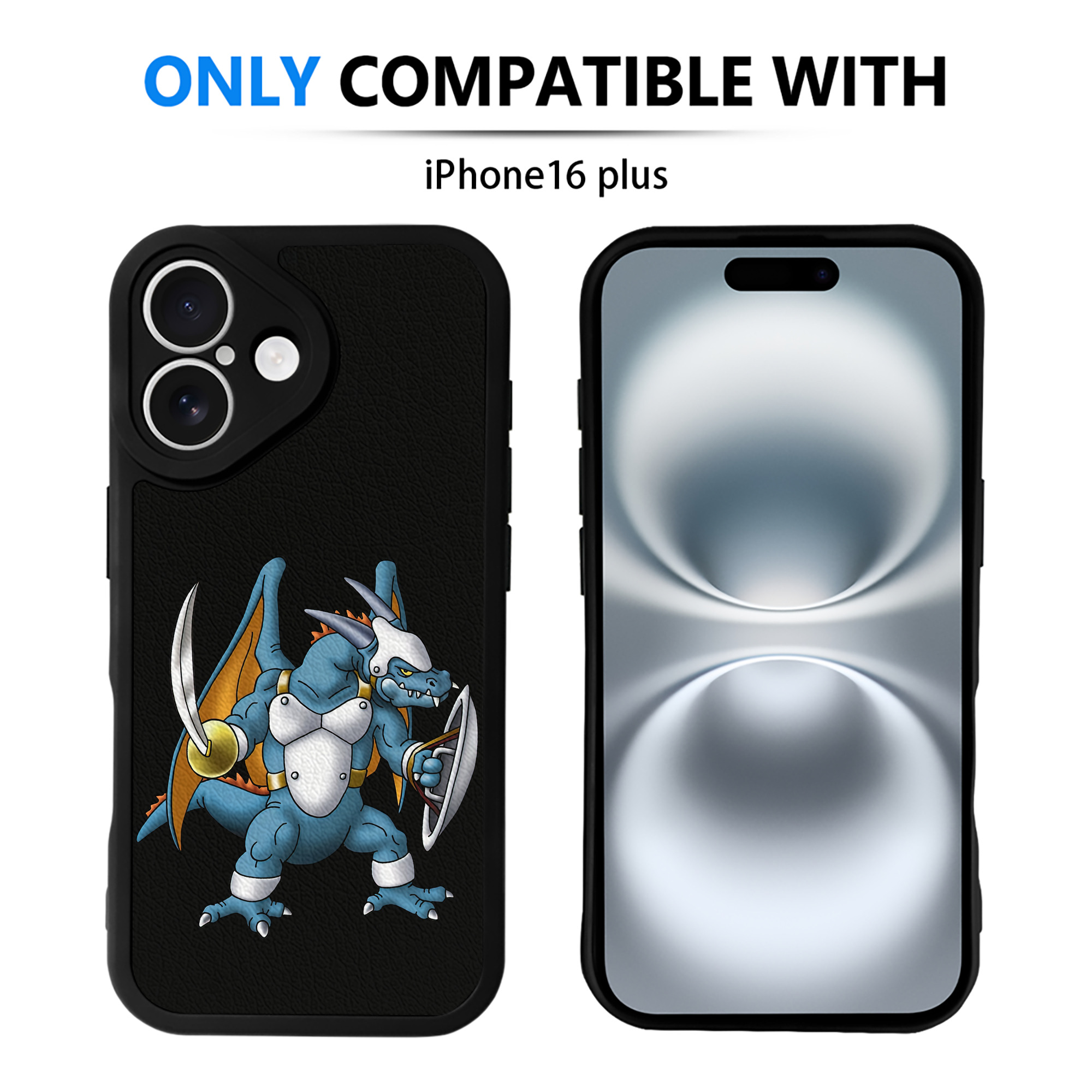 （画像用） ドラゴンクエスト Doragon Kuesuto Dragon Quest 【iPhone 16シリーズ対応】シリコンスマホケース（レザー調） 材質：シリコン